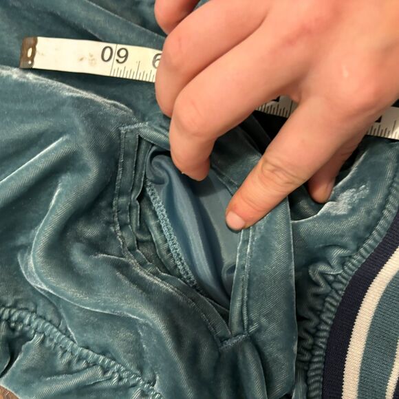 New With Tags American Eagle size Medium Velour Y2K Inspired Bomber Track Jacket - Picture 6 of 10